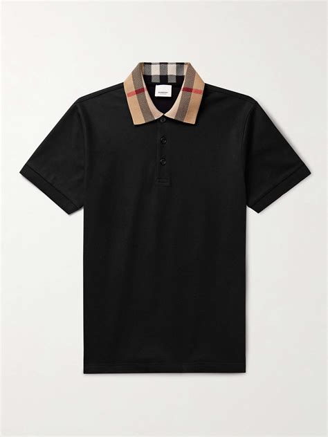 burberry brit pique polo|mr porter Burberry polo shirts.